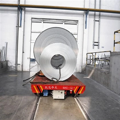 Carros de transferência de bobinas industriais alimentados por bateria