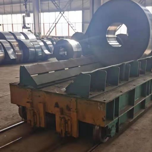 Carrinho de transferência ferroviária de 50 toneladas para transporte de bobinas