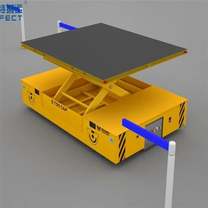 Carrinho de plataforma elétrica com elevador de tesoura